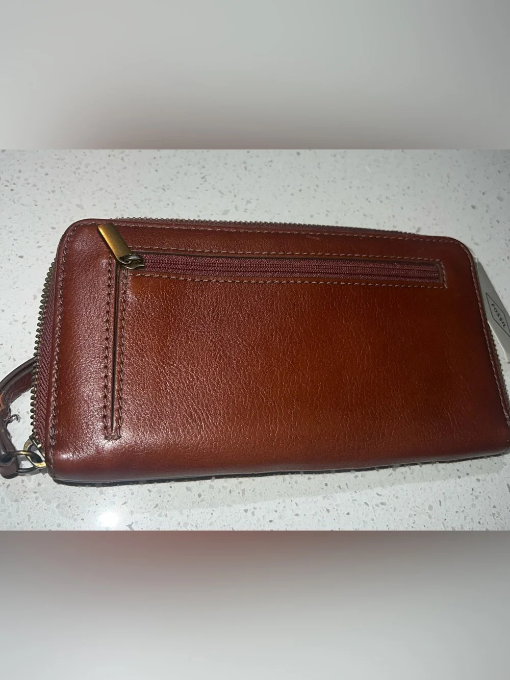 NWT Fossil Colorblock Jori Zip Clutch - Olive, Burgundy, Blue, Cream